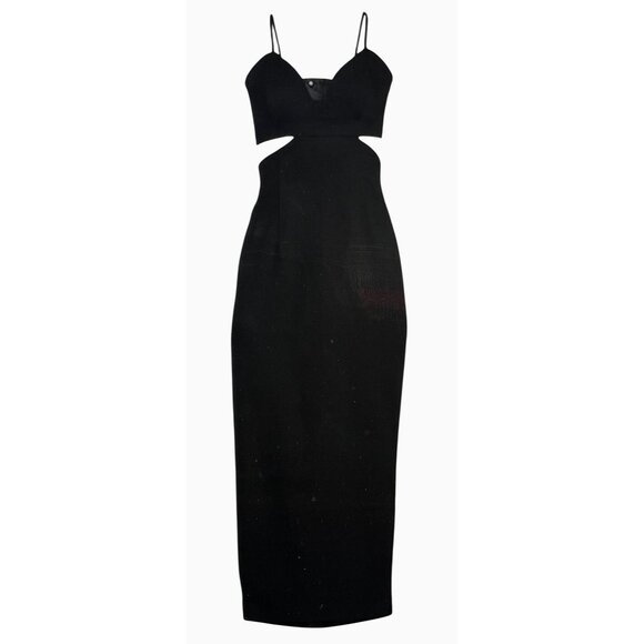 Bardot Women 8 Black Cutout Side Slit  Mob Wife Cocktail Evening Party Dress - Picture 14 of 16